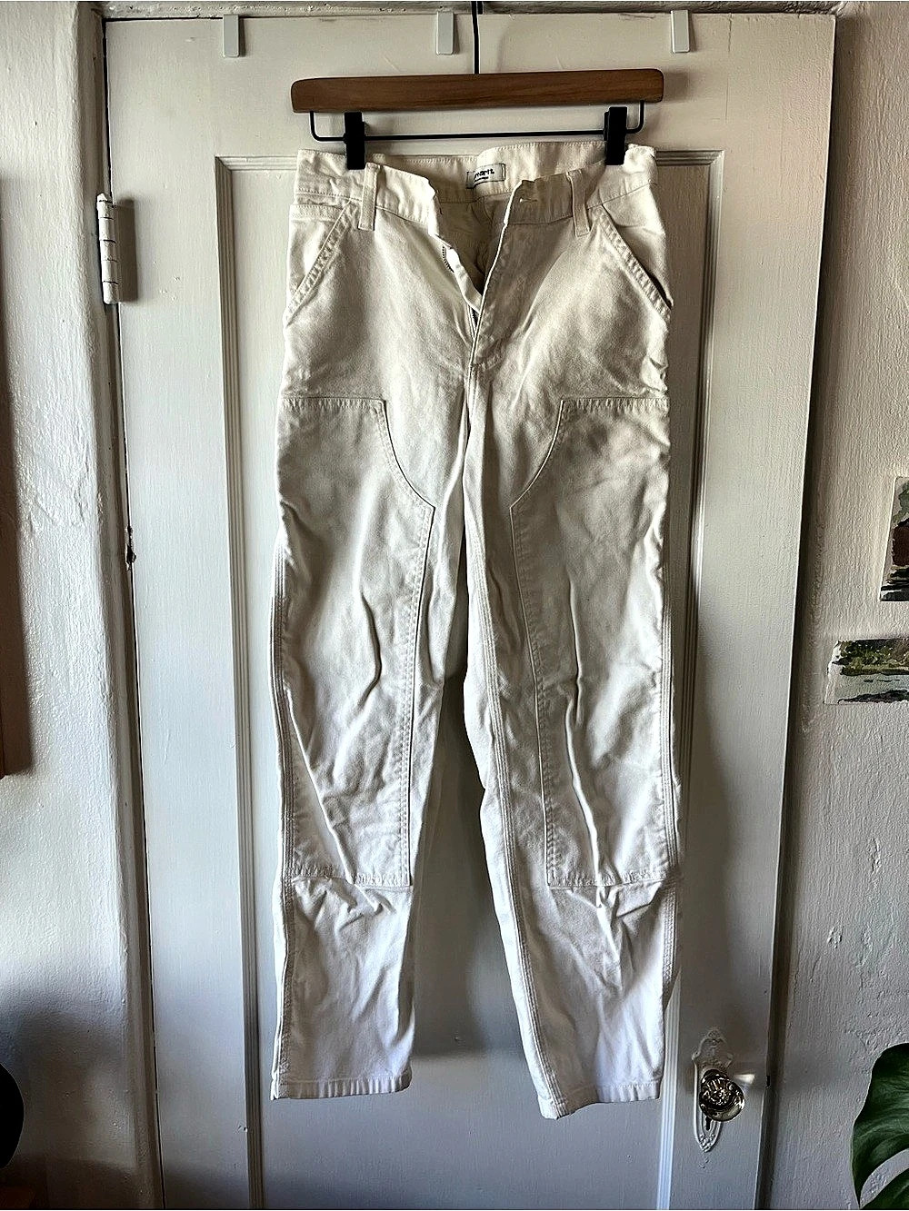 Carhartt work in progress women’s White Cotton Cargo Pants